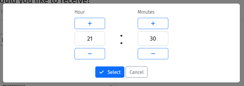 Screenshot showing a new date/time picker in Simply Remind Me