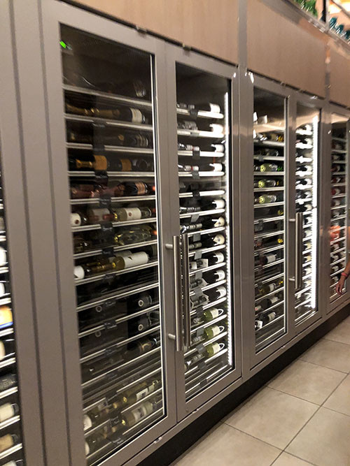 Photo of the wine coolers at The Contemporary roof-top restaurant